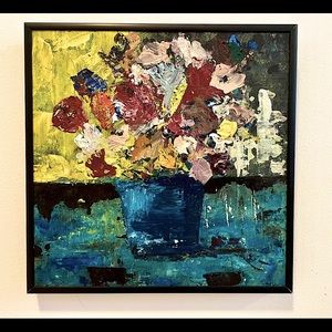 10 x 10 Mixed Media Original abstract painting.